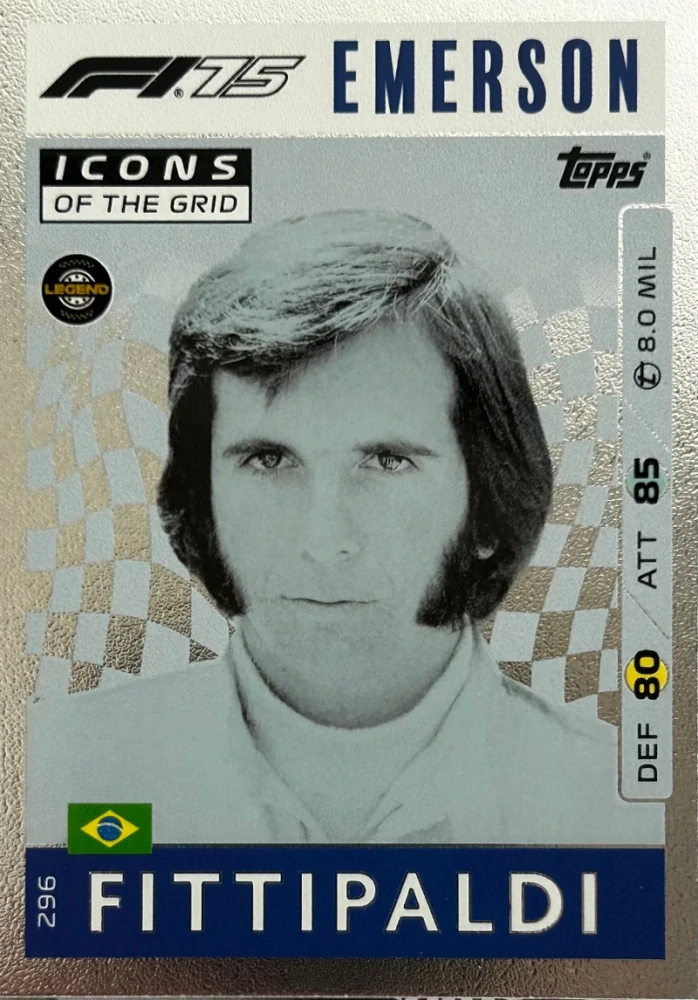 F1 ICONS OF THE GRID Emerson Fittipaldi