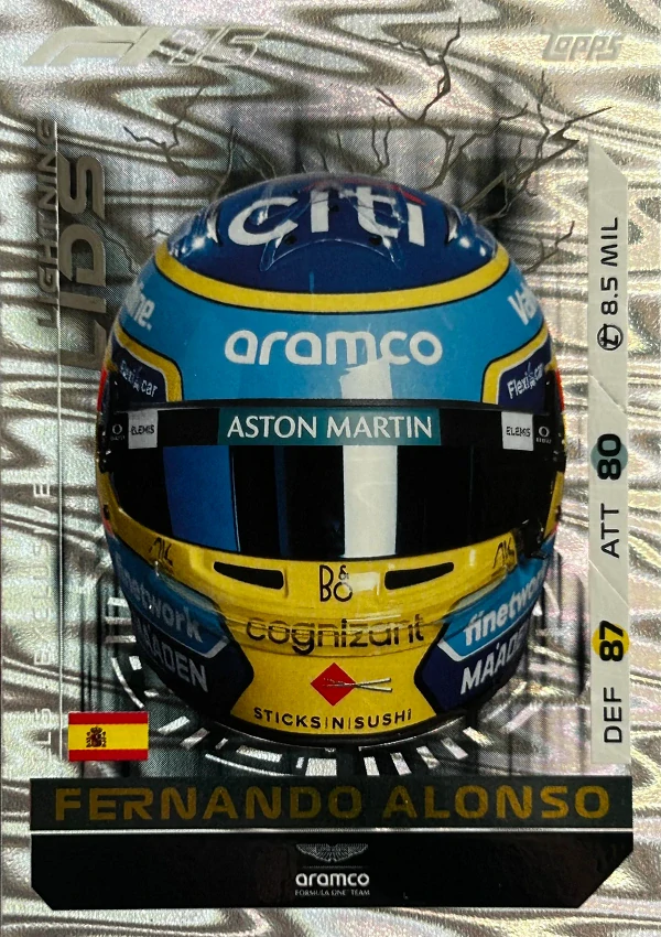 F1 LIGHTNING LIDS Fernando Alonso