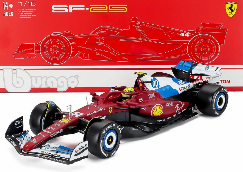 Ferrari Lewis Hamilton Miami GP 25" 1/18 Limited