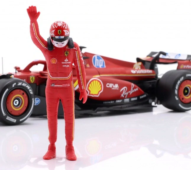F1 Ferrari model + Charles Leclerc