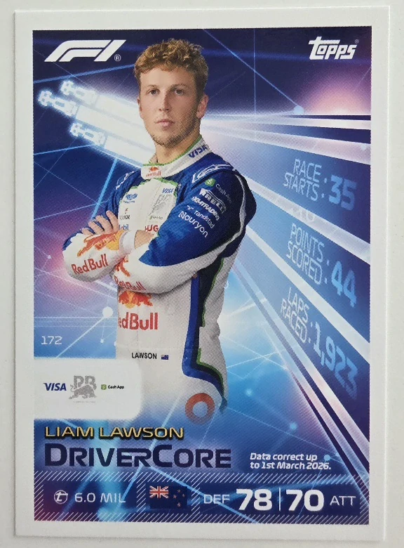 F1 DRIVERCORE Liam Lawson