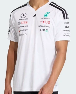 Mercedes bílé teamové tričko