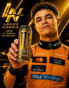 Lando Norris Monster Gold Limited edition