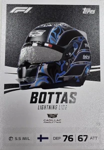 F1 LIGHTNING LIDS Valtteri Bottas