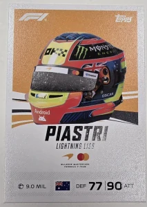 F1 LIGHTNING LIDS Oscar Piastri