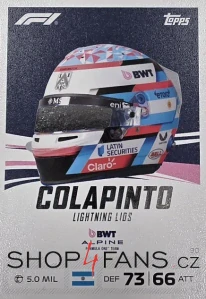 F1 LIGHTNING LIDS Franco Colapinto