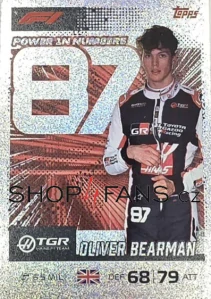 F1 POWER IN NUMBERS Oliver Bearman