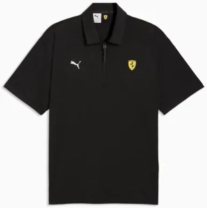 Ferrari černé triko s límečkem