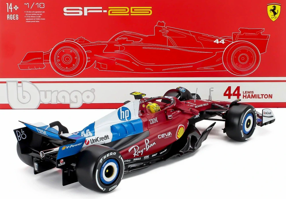 Ferrari Lewis Hamilton Miami GP 25" 1/18 Limited
