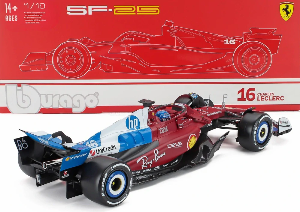 Ferrari Charles Leclerc Miami GP 25" 1/18 Limited
