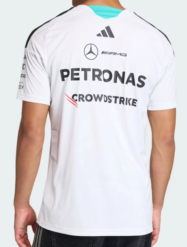 Mercedes bílé teamové tričko