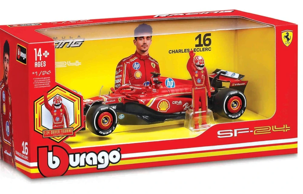 F1 Ferrari model + Charles Leclerc