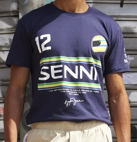 Ayrton Senna modré triko