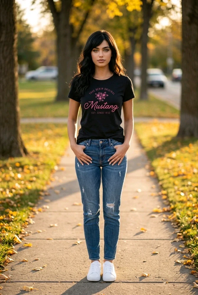 MUSTANG triko černé
