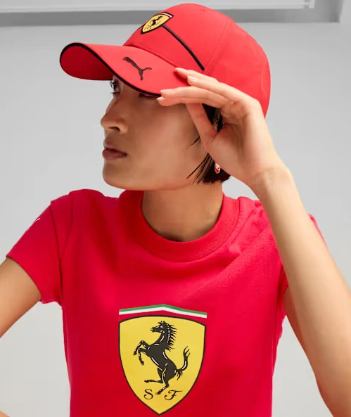 Kšiltovka Ferrari race red