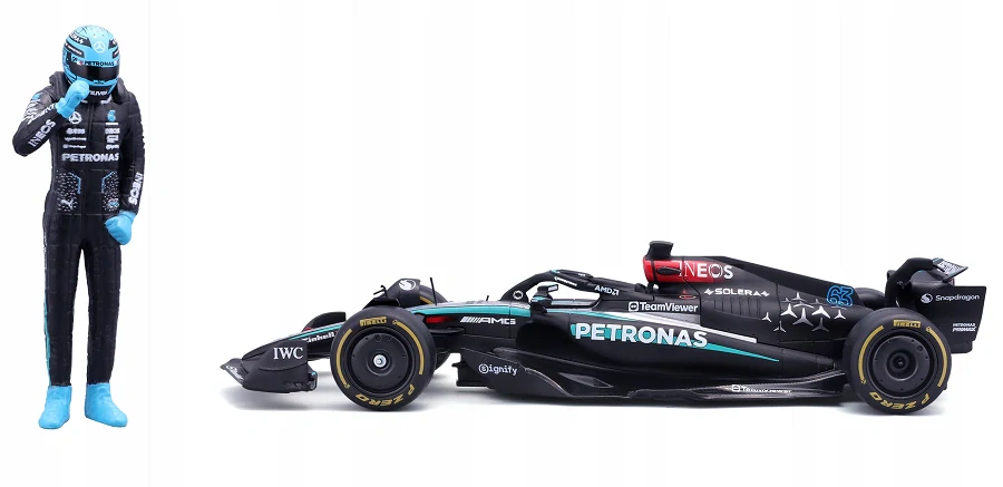 F1 Mercedes model + George Russell