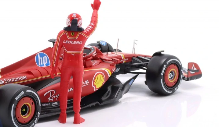 F1 Ferrari model + Charles Leclerc