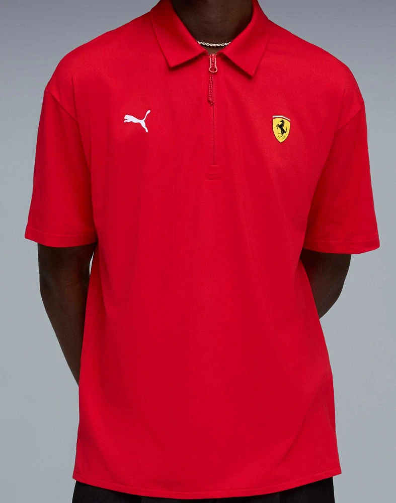 Ferrari červené triko s límečkem