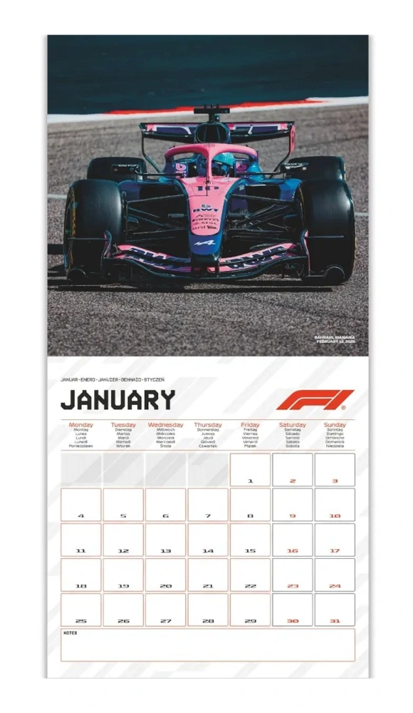 Formule 1 Oficiální kalendář 27" Limited