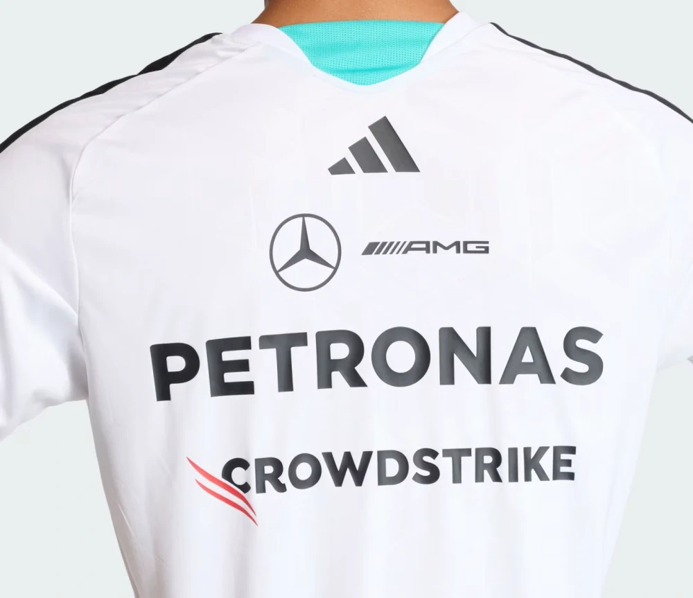 Mercedes bílé teamové tričko