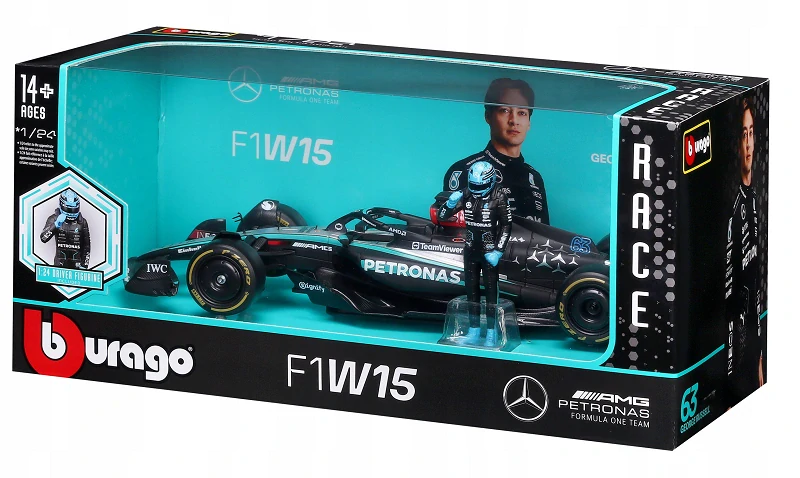 F1 Mercedes model + George Russell