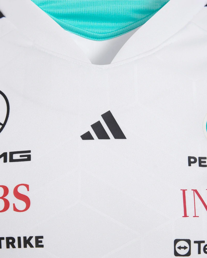 Mercedes bílé teamové tričko