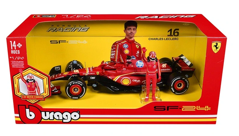 F1 Ferrari model + Charles Leclerc