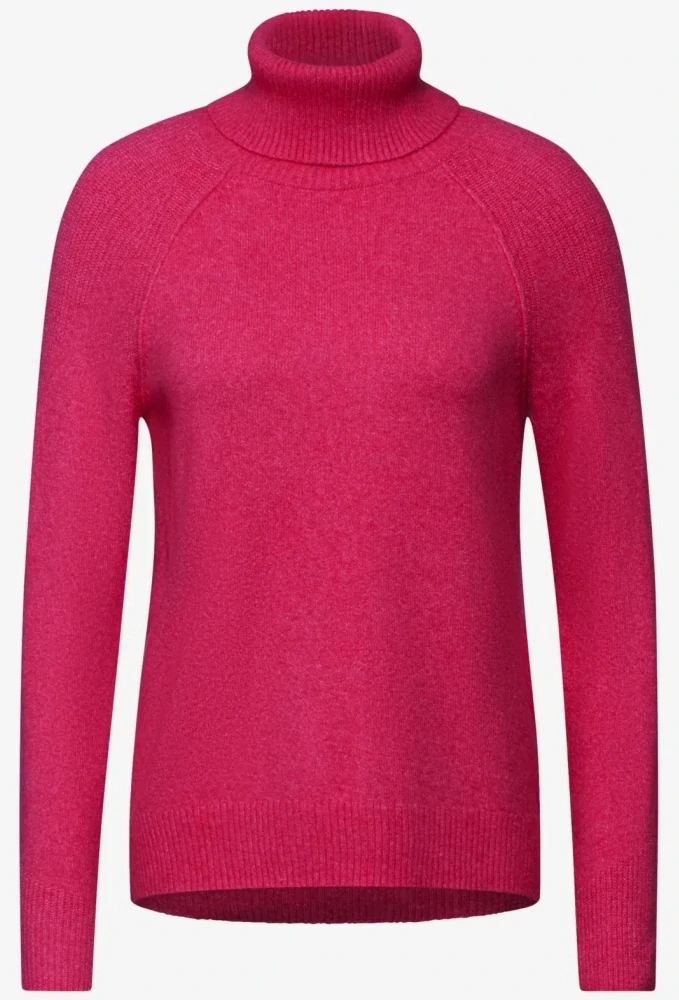 Cecil růžový svetr s rolákem